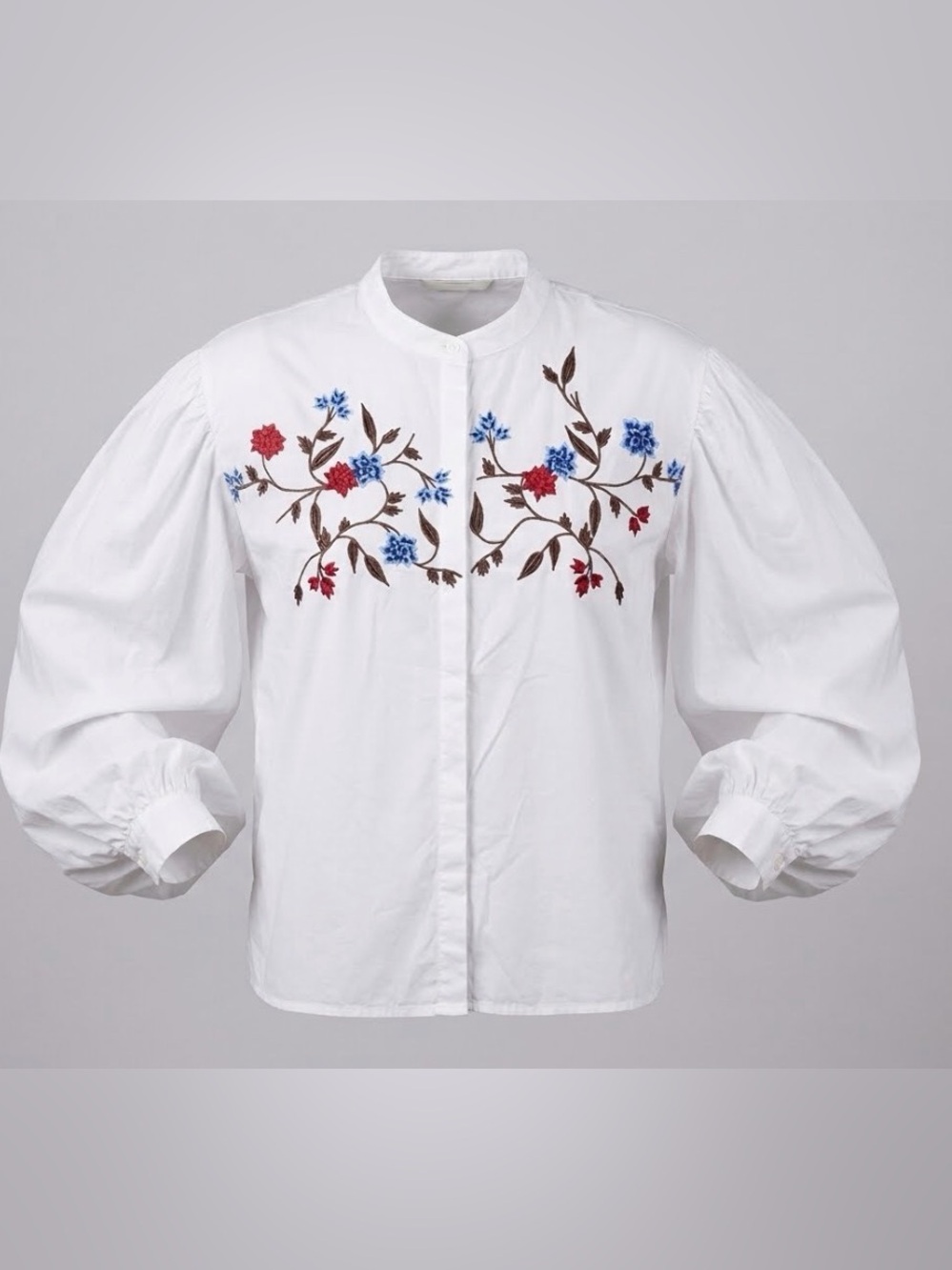 Two by Vince Camuto women’s size M 100% cotton balloon sleeve embroidered top